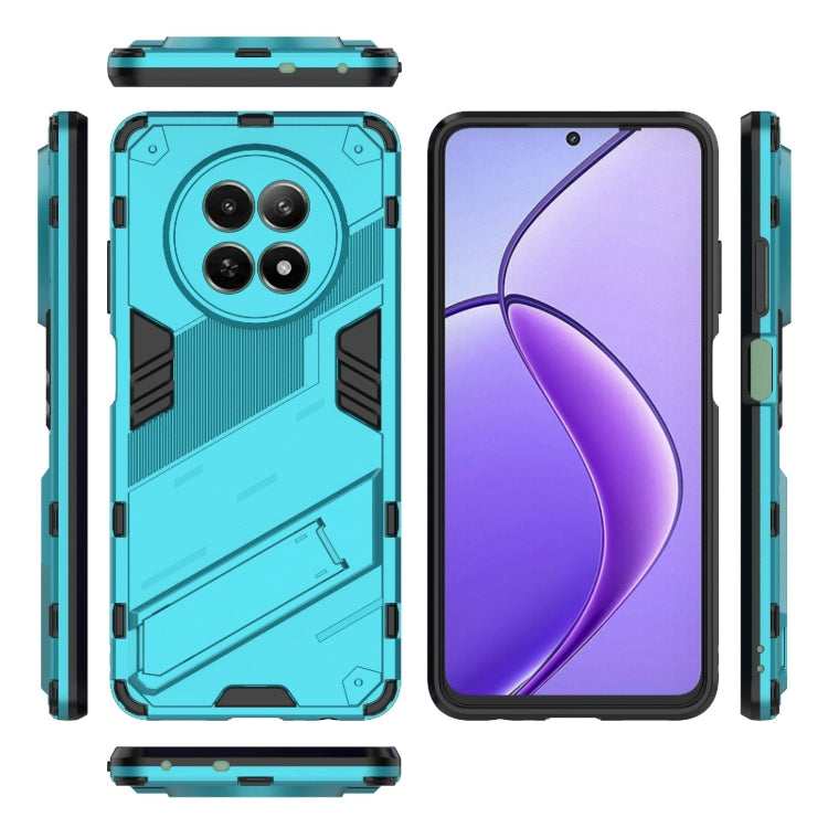 For Realme 12 5G Global Punk Armor 2 in 1 PC + TPU Phone Case with Holder(Blue) - Realme Cases by PMC TechLife | Online Shopping South Africa | PMC TechLife | Buy Now Pay Later Mobicred