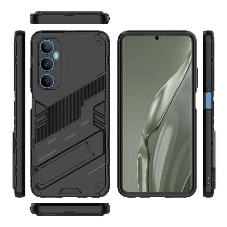 For Realme C65 4G Global Punk Armor 2 in 1 PC + TPU Phone Case with Holder(Black) - Realme Cases by PMC TechLife | Online Shopping South Africa | PMC TechLife | Buy Now Pay Later Mobicred