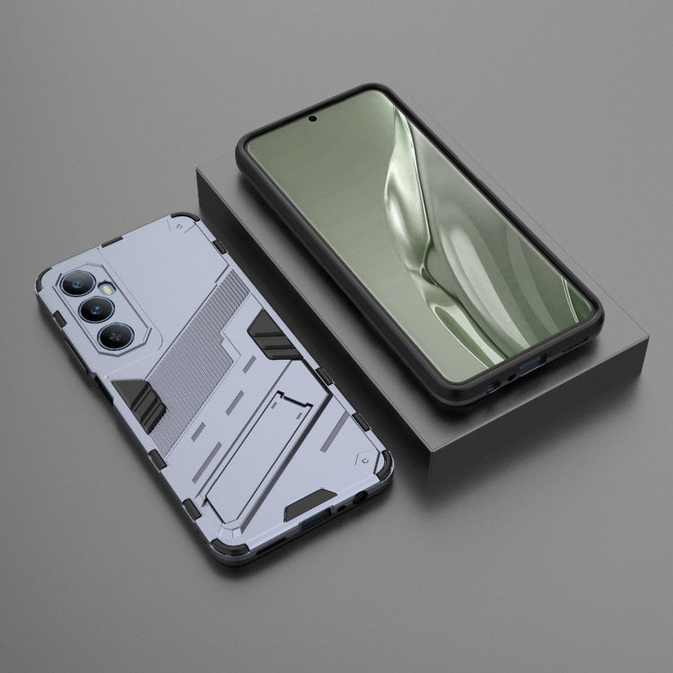 For Realme C65 4G Global Punk Armor 2 in 1 PC + TPU Phone Case with Holder(Grey) - free shipping - PMC TechLife - Order now!
