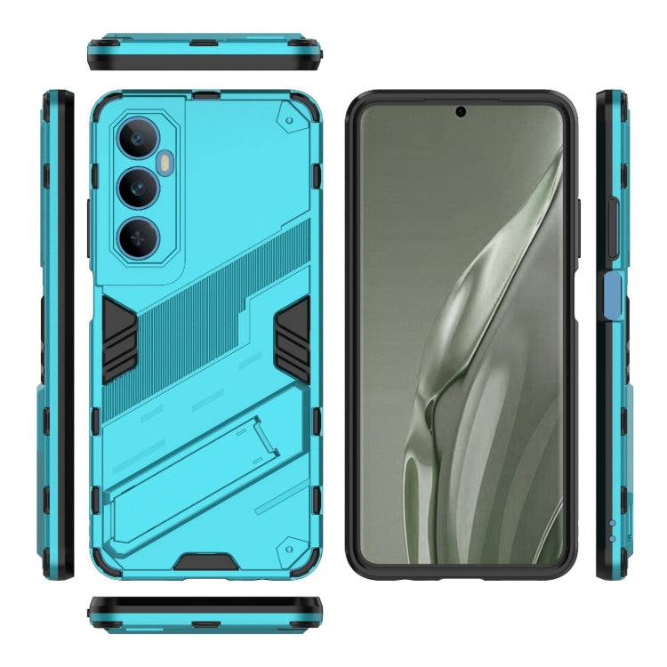For Realme C65 4G Global Punk Armor 2 in 1 PC + TPU Phone Case with Holder(Blue) - Realme Cases by PMC TechLife | Online Shopping South Africa | PMC TechLife | Buy Now Pay Later Mobicred