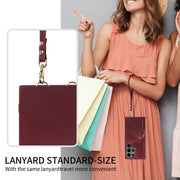 For Samsung Galaxy S24 Ultra 5G Crossbody Lanyard Zipper Wallet Leather Phone Case(Wine Red)