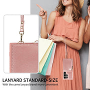 For Samsung Galaxy S24 Ultra 5G Crossbody Lanyard Zipper Wallet Leather Phone Case(Rose Gold)
