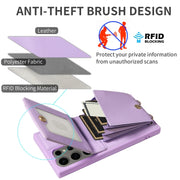 For Samsung Galaxy S24 Ultra 5G Crossbody Lanyard Zipper Wallet Leather Phone Case(Purple)