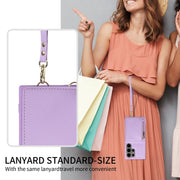 For Samsung Galaxy S24 Ultra 5G Crossbody Lanyard Zipper Wallet Leather Phone Case(Purple)