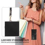 For Samsung Galaxy S24 Ultra 5G Crossbody Lanyard Zipper Wallet Leather Phone Case(Black)