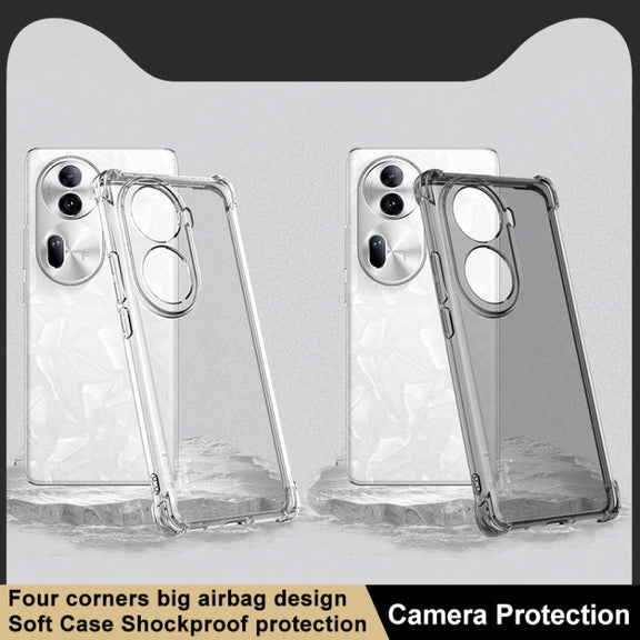 For OPPO Reno11 Pro 5G Global imak Shockproof Airbag TPU Phone Case(Transparent Black)