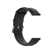 For Huawei Watch 4 / Watch 4 Pro Round Tail Leather Watch Band(Black)