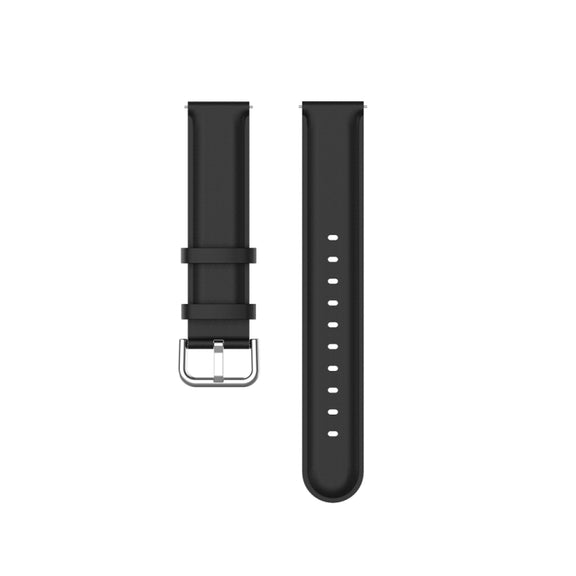 For Huawei Watch 4 / Watch 4 Pro Round Tail Leather Watch Band(Black)