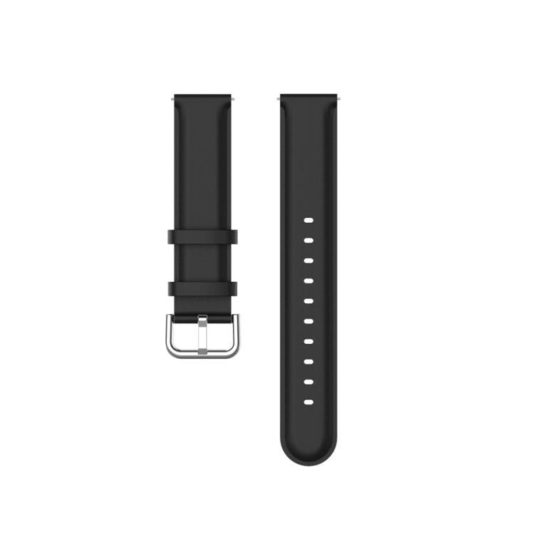 For Huawei Watch 4 / Watch 4 Pro Round Tail Leather Watch Band(Black)