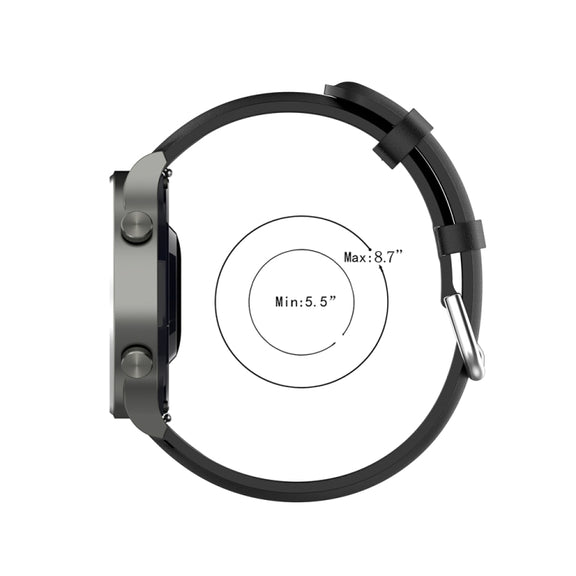 For Huawei Watch 4 / Watch 4 Pro Round Tail Leather Watch Band(Black)