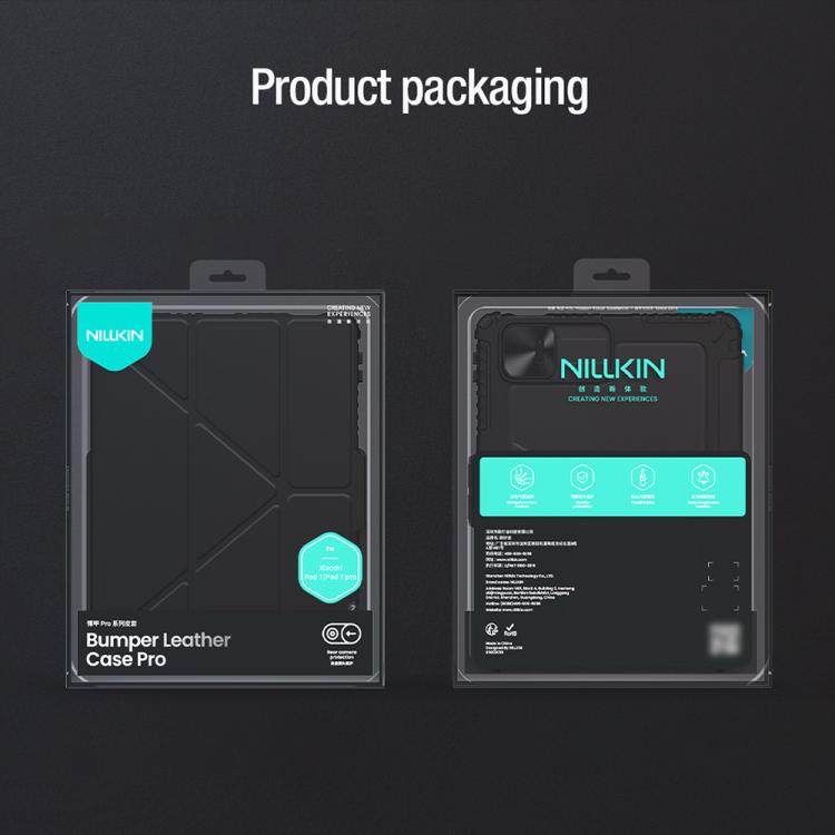 For Xiaomi Pad 7 / Pad 7 Pro NILLKIN Bumper Pro Camshield Tablet Leather Case(Black) - More Tablet Cases by NILLKIN | Online Shopping South Africa | PMC Jewellery | Buy Now Pay Later Mobicred