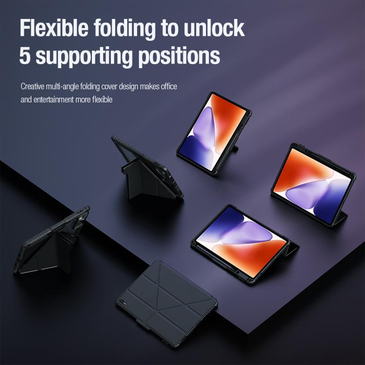 For Xiaomi Pad 7 / Pad 7 Pro NILLKIN Bumper Pro Camshield Tablet Leather Case(Black) - More Tablet Cases by NILLKIN | Online Shopping South Africa | PMC Jewellery | Buy Now Pay Later Mobicred