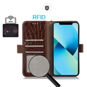 For OnePlus Nord CE3 5G Crocodile Top Layer Cowhide Leather Phone Case(Brown)