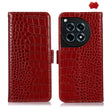 For OnePlus Ace 3 / 12R Crocodile Top Layer Cowhide Leather Phone Case(Red) - OnePlus Cases by PMC TechLife | Online Shopping South Africa | PMC TechLife | Buy Now Pay Later Mobicred