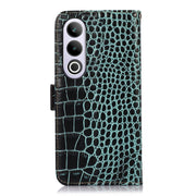 For OnePlus Nord CE4 5G Global Crocodile Top Layer Cowhide Leather Phone Case(Green)