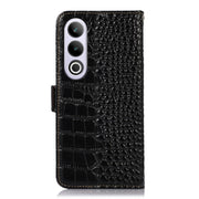 For OnePlus Nord CE4 5G Global Crocodile Top Layer Cowhide Leather Phone Case(Black)
