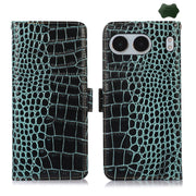 For OnePlus Nord 4 Crocodile Top Layer Cowhide Leather Phone Case(Green)