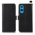 For OnePlus Nord CE4 Lite Magnetic Crazy Horse Texture Genuine Leather RFID Phone Case(Black) - Nord CE4 Lite Cases by PMC TechLife | Online Shopping South Africa | PMC TechLife | Buy Now Pay Later Mobicred