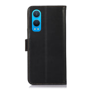 For OnePlus Nord CE4 Lite Magnetic Crazy Horse Texture Genuine Leather RFID Phone Case(Black)