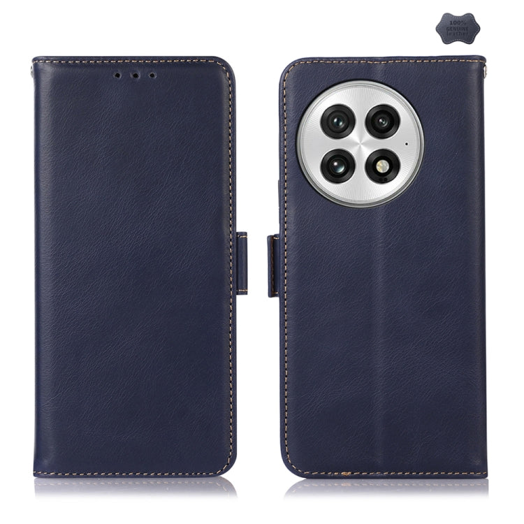 For OnePlus Nord 13 Magnetic Crazy Horse Texture Genuine Leather RFID Phone Case(Blue) - OnePlus Cases by PMC TechLife | Online Shopping South Africa | PMC TechLife | Buy Now Pay Later Mobicred