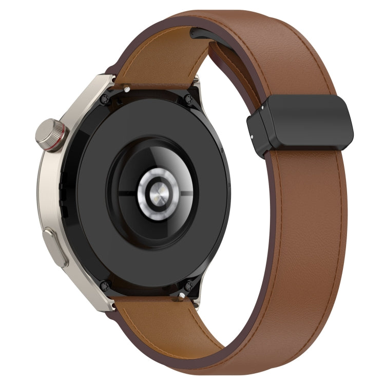 For Huawei Watch 4 / Watch 4 Pro Folding Buckle Genuine Leather Watch Band(Brown) - free shipping - PMc TechLife - Order now!