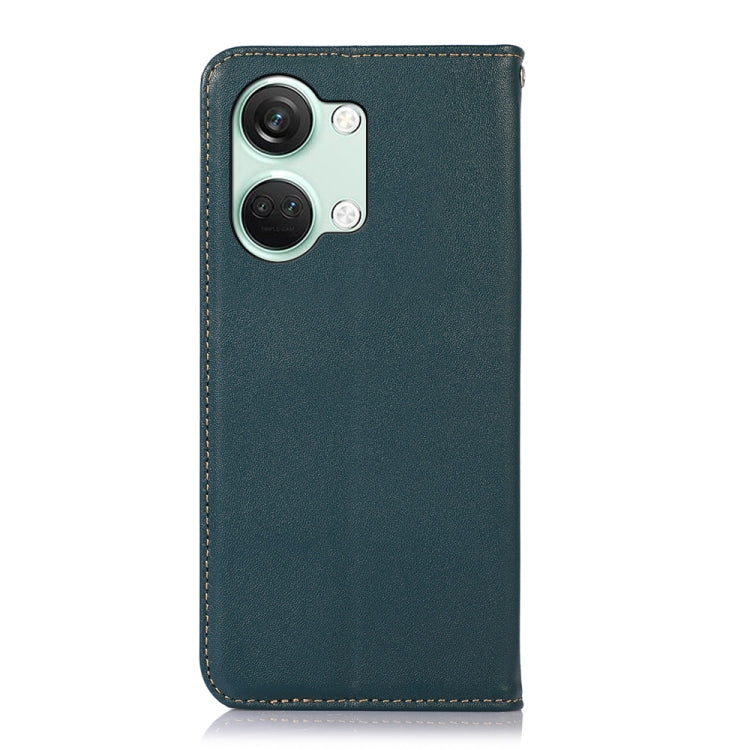 For OnePlus Nord 3 / Ace 2V KHAZNEH Nappa Top Layer Cowhide Leather Phone Case(Green) - OnePlus Cases by PMC TechLife | Online Shopping South Africa | PMC TechLife | Buy Now Pay Later Mobicred
