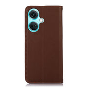 For OnePlus Nord CE3 5G KHAZNEH Nappa Top Layer Cowhide Leather Phone Case(Brown)