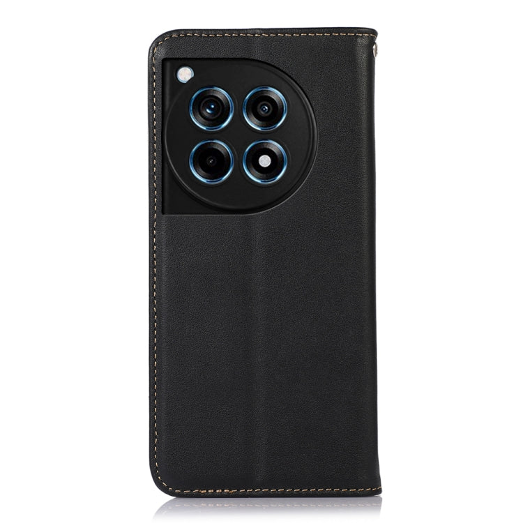 For OnePlus Ace 3 / 12R KHAZNEH Nappa Top Layer Cowhide Leather Phone Case(Black)