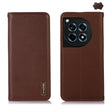 For OnePlus Ace 3 / 12R KHAZNEH Nappa Top Layer Cowhide Leather Phone Case(Brown) - OnePlus Cases by PMC TechLife | Online Shopping South Africa | PMC TechLife | Buy Now Pay Later Mobicred