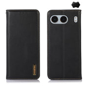 For OnePlus Nord 4 KHAZNEH Nappa Top Layer Cowhide Leather Phone Case(Black)