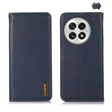For OnePlus Nord 13 KHAZNEH Nappa Top Layer Cowhide Leather Phone Case(Blue) - OnePlus Cases by PMC TechLife | Online Shopping South Africa | PMC TechLife | Buy Now Pay Later Mobicred