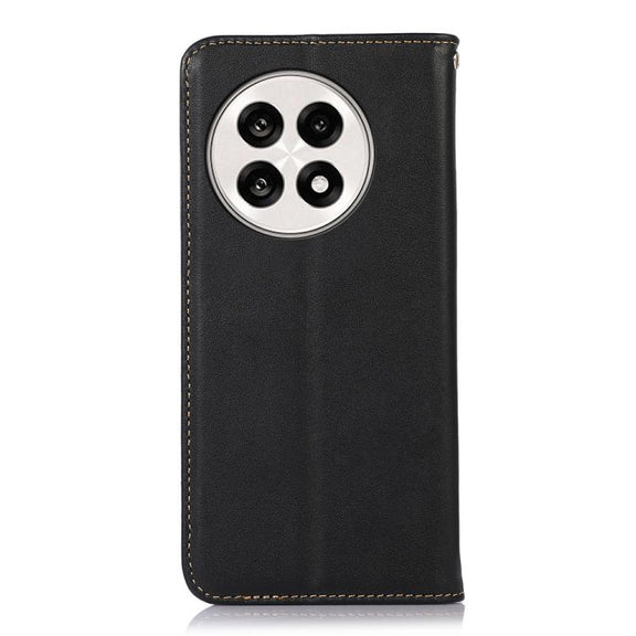 For OnePlus Ace 5 Pro / Ace 5 / 13R KHAZNEH Nappa Top Layer Cowhide Leather Phone Case(Black)