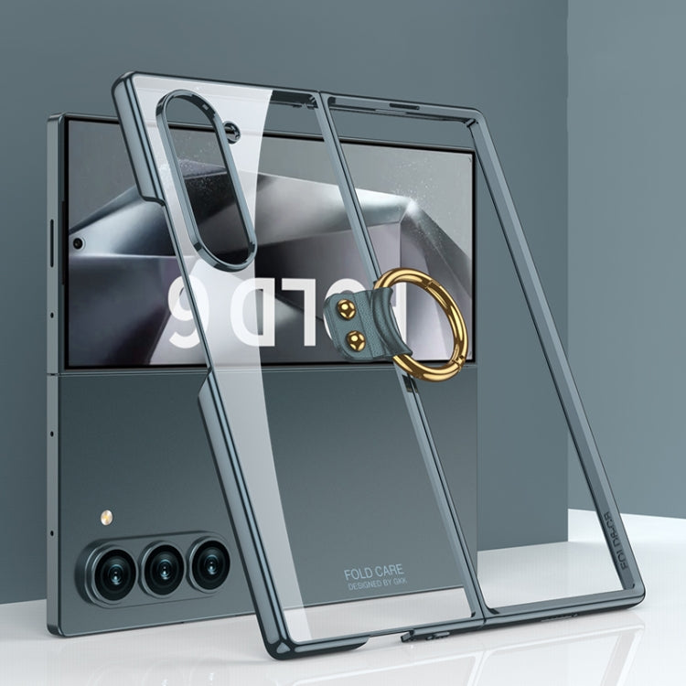 For Samsung Galaxy Z Fold6 GKK Electroplating Phone Case with Ring(Green) - free shipping - PMC Jewellery - Order now!