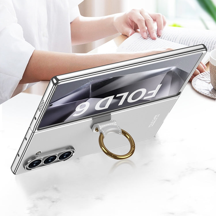 For Samsung Galaxy Z Fold6 GKK Electroplating Phone Case with Ring(Black) - free shipping - PMC Jewellery - Order now!