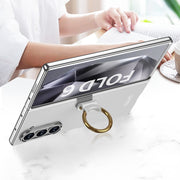 For Samsung Galaxy Z Fold6 GKK Electroplating Phone Case with Ring(Gold)
