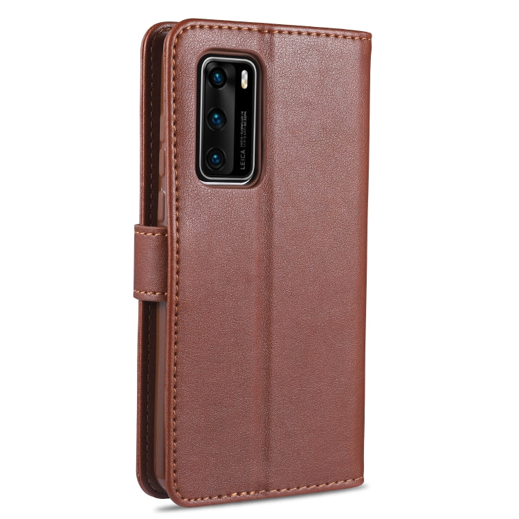 For Huawei P40 / P40 Pro AZNS Sheepskin Texture Horizontal Flip Leather Case with Holder & Card Slots & Wallet(Brown) - free shipping - PMC TechLife - Order now!