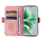 For OPPO Reno11 Pro 5G Global BETOPNICE Dual-side Buckle Leather Phone Case(Pink)
