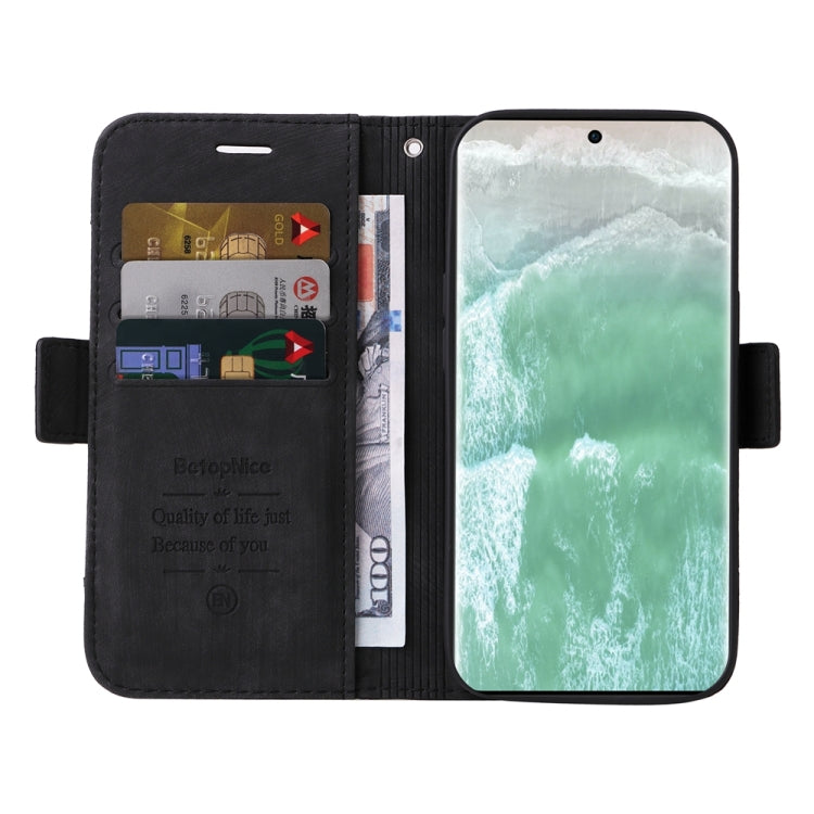 For OPPO Reno11 5G Global BETOPNICE Dual-side Buckle Leather Phone Case(Black) - OPPO Cases by BETOPNICE | Online Shopping South Africa | PMC Jewellery | Buy Now Pay Later Mobicred