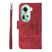 For OPPO Reno11 5G Global BETOPNICE Dual-side Buckle Leather Phone Case(Red)