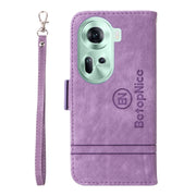 For OPPO Reno11 5G Global BETOPNICE Dual-side Buckle Leather Phone Case(Purple)