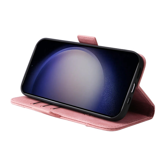 For Samsung Galaxy S24 BETOPNICE Dual-side Buckle Leather Phone Case(Pink)