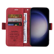 For Samsung Galaxy S24 BETOPNICE Dual-side Buckle Leather Phone Case(Red)