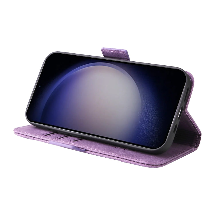 For Samsung Galaxy S24 BETOPNICE Dual-side Buckle Leather Phone Case(Purple)