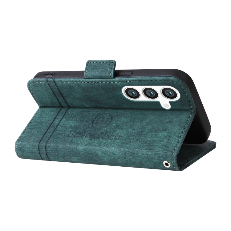 For Samsung Galaxy S24+ BETOPNICE Dual-side Buckle Leather Phone Case(Green)