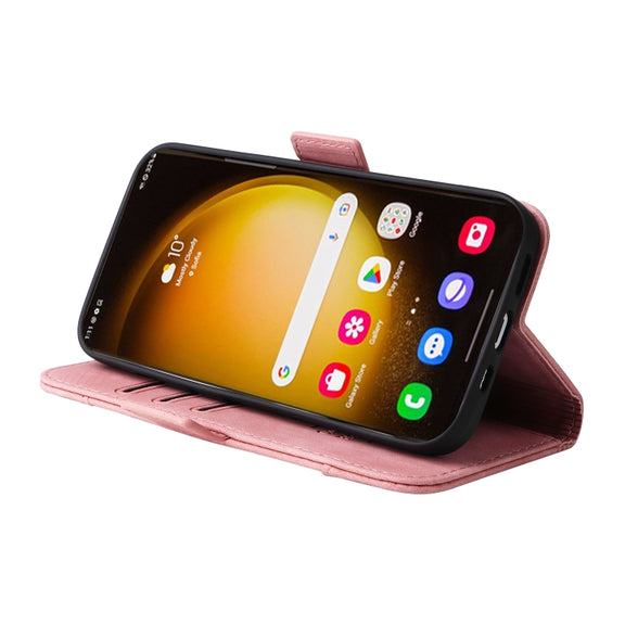 For Samsung Galaxy S24 Ultra BETOPNICE Dual-side Buckle Leather Phone Case(Pink)