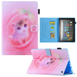For Amazon Fire Max 11 2023 Colored Drawing Leather Smart Tablet Case(Pink Cat) - Amazon by PMC TechLife | Online Shopping South Africa | PMC TechLife | Buy Now Pay Later Mobicred