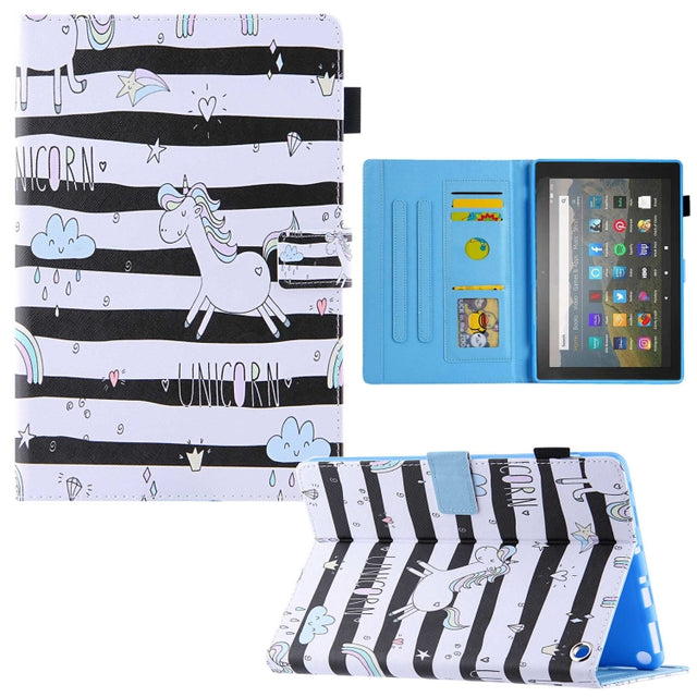 For Amazon Fire Max 11 2023 Colored Drawing Leather Smart Tablet Case(Unicorn) - Amazon by PMC TechLife | Online Shopping South Africa | PMC TechLife | Buy Now Pay Later Mobicred