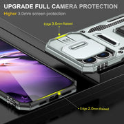For iPhone 16 Plus Armor PC + TPU Camera Shield Phone Case(Grey)