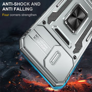 For iPhone 16 Armor PC + TPU Camera Shield Phone Case(Grey)