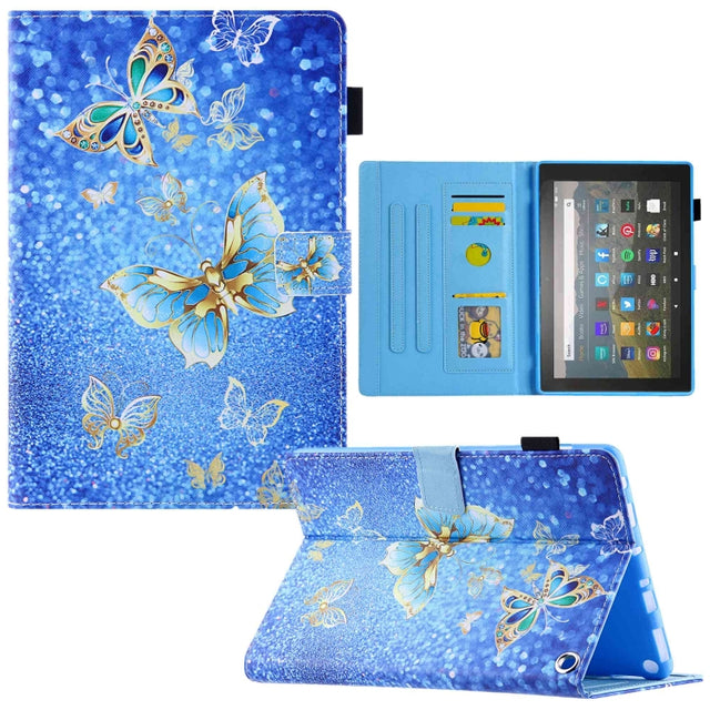 For Amazon Fire Max 11 2023 Colored Drawing Smart Leather Tablet Case(Golden Butterfly) - free shipping - PMC TechLife - Order now!